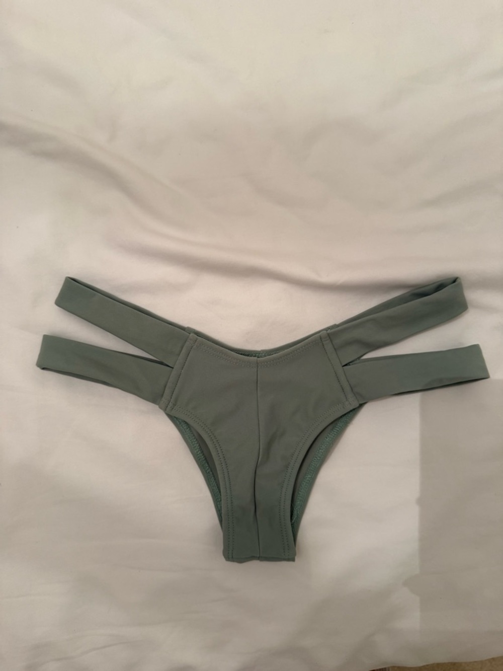 Montce Olive Green Double-Strap Bikini Bottom